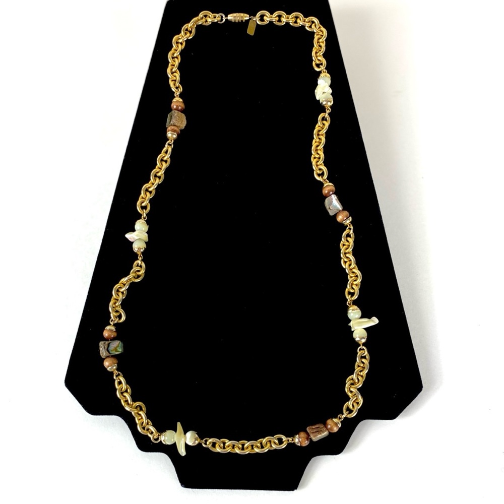 Vtg Kjl Kenneth Jay Lane Gold Chain Necklace - image 3